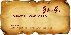 Zsubori Gabriella névjegykártya